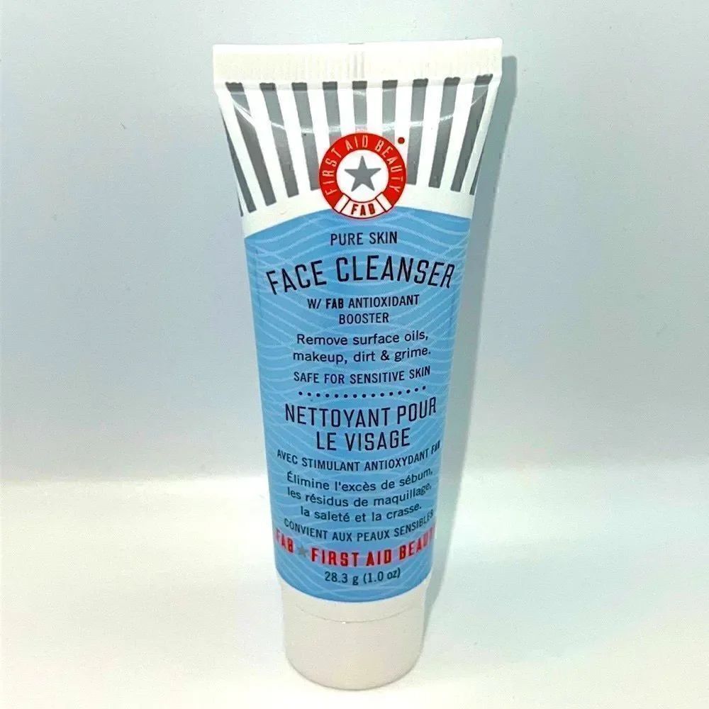$5🌟 First Aid Beauty Pure Skin Face Cleanser with FAB Antioxidant Booster